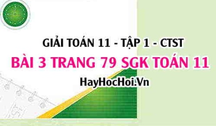 Giải bài 3 trang 79 Toán 11 tập 1 SGK Chân trời sáng tạo